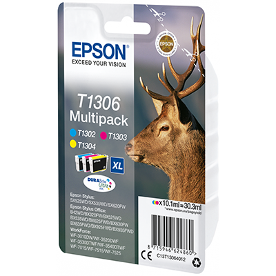 MULTIPACK+EPSON+T13064010+3+COLORI%3Cbr%3E%3Ci%3EEPSON%3C%2Fi%3E
