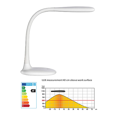 LAMPADA+LED+DA+SCRIVANIA+LUCY+BIANCO%3Cbr%3E%3Ci%3EUNILUX%3C%2Fi%3E