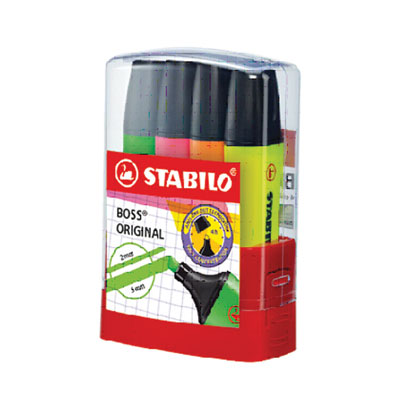 EVIDENZIATORE+STABILO+BOSS+BOX+PZ%2E4+PARADE%3Cbr%3E%3Ci%3ESTABILO%3C%2Fi%3E