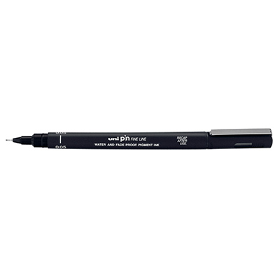 PENNA+UNI+PIN+FINELINER+005+NERO%3Cbr%3E%3Ci%3EMITSUBISHI%3C%2Fi%3E