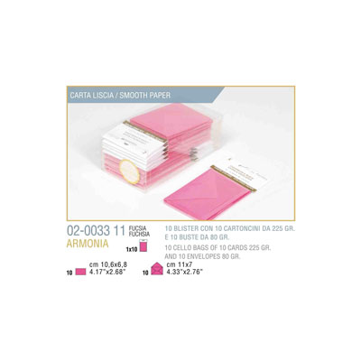BLISTER+10%2F10+BIGLIETTO+BUSTA+ARMONIA+CM%2E7X11+FUXIA%3Cbr%3E%3Ci%3EKARTOS%3C%2Fi%3E