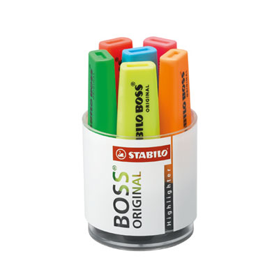 EVIDENZIATORE+STABILO+BOSS+BOX+PZ%2E6+IN+BARATTOLO%3Cbr%3E%3Ci%3ESTABILO%3C%2Fi%3E