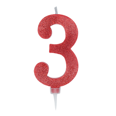 CANDELA+NUMERO+3+MAXI+SWEETY+ROSSO+GLITTER+CM+15%3Cbr%3E%3Ci%3EBIG+PARTY%3C%2Fi%3E
