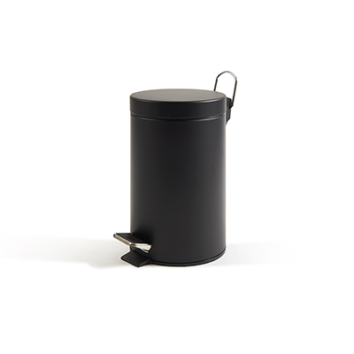BIDONE+CON+PEDALE+E+VASCHETTA+LT%2E5+COL%2E+NERO+SATINATO%3Cbr%3E%3Ci%3EPERFETTO%3C%2Fi%3E