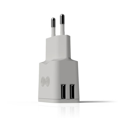 CARICABATTERIA+DA+PARETE+2+USB+BIANCO%3Cbr%3E%3Ci%3EGRAB%26GO%3C%2Fi%3E