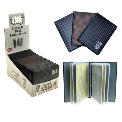PORTACARD+A+LIBRO+14+SCOMPARTI+SCUDO+CARBON+CON+PROTEZIONE+CONTA%3Cbr%3E%3Ci%3EALPLAST%3C%2Fi%3E