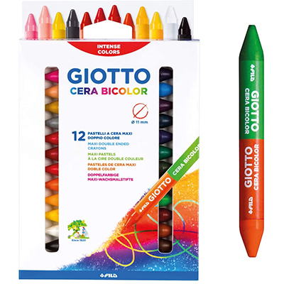 PASTELLI+CERA+GIOTTO+BICOLOR+DA+12%3Cbr%3E%3Ci%3EGIOTTO%3C%2Fi%3E