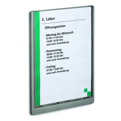 TARGA+PER+PORTA+O+PARETE+CLICK+SIGN+MM%2E210X297+GRAFITE+PERSONALI%3Cbr%3E%3Ci%3EDURABLE%3C%2Fi%3E