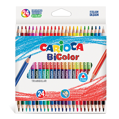 CARIOCA+BI%2DCOLOR+MATITE+TRIANGULAR+PZ%2E24%3Cbr%3E%3Ci%3ECARIOCA%3C%2Fi%3E