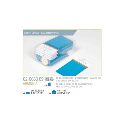 BLISTER+10%2F10+BIGLIETTO+BUSTA+ARMONIA+CM%2E7X11+TURCHESE%3Cbr%3E%3Ci%3EKARTOS%3C%2Fi%3E
