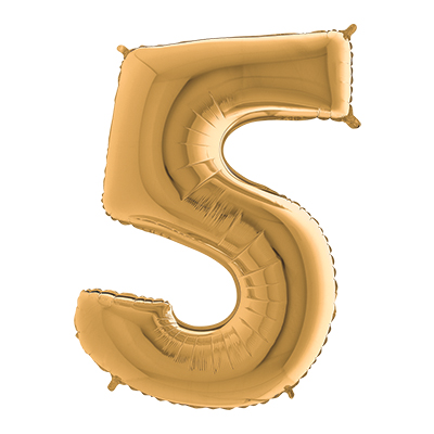 PALLONCINO+MYLAR+NUMERO+5+CM+36+COL%2EORO%3Cbr%3E%3Ci%3EBIG+PARTY%3C%2Fi%3E