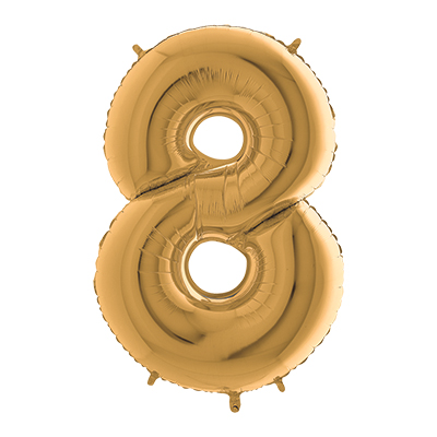 PALLONCINO+MYLAR+NUMERO+8+CM+36+COL%2EORO%3Cbr%3E%3Ci%3EBIG+PARTY%3C%2Fi%3E