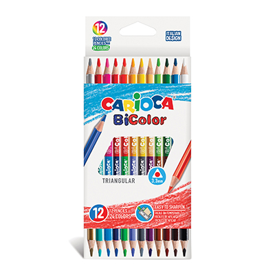 CARIOCA+BI%2DCOLOR+MATITE+TRIANGULAR+PZ%2E12%3Cbr%3E%3Ci%3ECARIOCA%3C%2Fi%3E