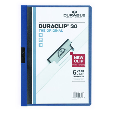 CARTELLINA+PPL+DURACLIP+A4+PER+30+FOGLI+RETRO+BLU%3Cbr%3E%3Ci%3EDURABLE%3C%2Fi%3E