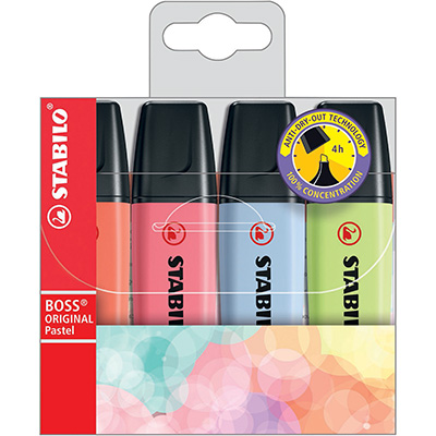 EVIDENZIATORE+STABILO+BOSS+PASTEL+BUSTA+PZ%2E4%3Cbr%3E%3Ci%3ESTABILO%3C%2Fi%3E