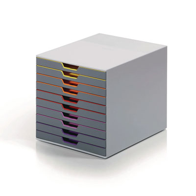 CASSETTIERA+VARICOLOR+10+CASSETTI+CM%2E29%2E2X28X35%2E6%3Cbr%3E%3Ci%3EDURABLE%3C%2Fi%3E