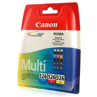 MULTIPACK+CANON+CLI%2D526+3+COLORI%3Cbr%3E%3Ci%3ECANON%3C%2Fi%3E