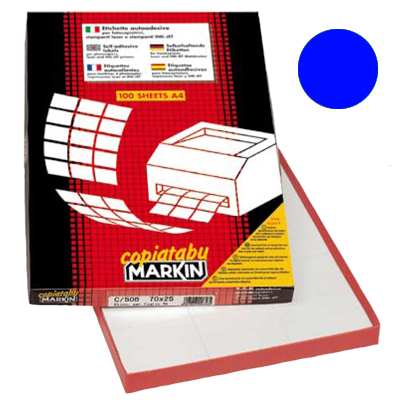 ETICHETTE+ADESIVE+STAMPABILI+LASER%2FJET+210X297+AZZURRO%3Cbr%3E%3Ci%3EMARKIN%3C%2Fi%3E