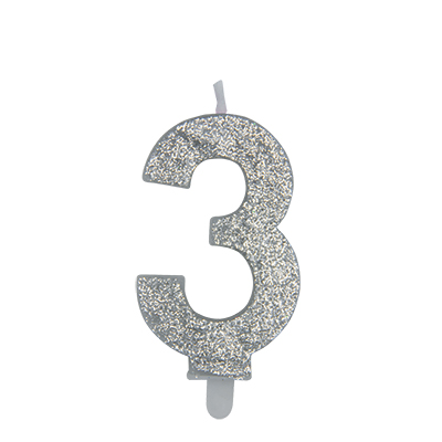 CANDELA+NUMERO+3+SWEETY+ARGENTO+GLITTER+CM+9%3Cbr%3E%3Ci%3EBIG+PARTY%3C%2Fi%3E