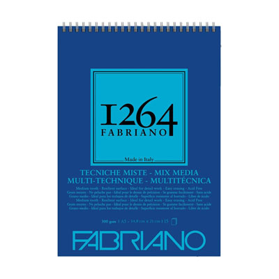 BLOCCO+FABRIANO+1264+TECNICHE+MISTE+A5+GR%2E300+FG%2E15+SPIRALE+LATO%3Cbr%3E%3Ci%3EFABRIANO%3C%2Fi%3E