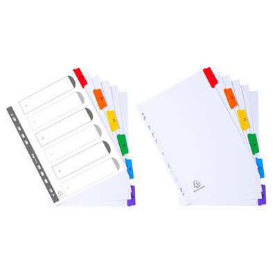 INTERCALARE+BIANCO+6+TACCHE+MULTICOLORI+NUMERATE%3Cbr%3E%3Ci%3EEXACOMPTA%3C%2Fi%3E