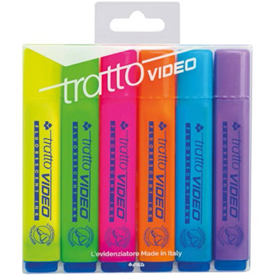 EVIDENZIATORI+TRATTO+VIDEO+BUSTA+PZ%2E6+ASSORTITI%3Cbr%3E%3Ci%3ETRATTO%3C%2Fi%3E