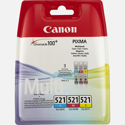 MULTIPACK+CANON+CLI%2D521+3+COLORI%3Cbr%3E%3Ci%3ECANON%3C%2Fi%3E