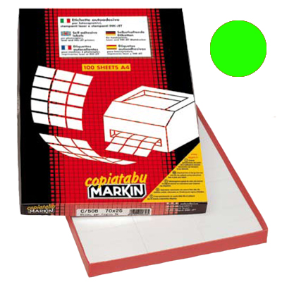 ETICHETTE+ADESIVE+STAMPABILI+LASER%2FJET+210X297+VERDE%3Cbr%3E%3Ci%3EMARKIN%3C%2Fi%3E