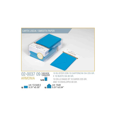 BLISTER+10%2F10+BIGLIETTO+BUSTA+ARMONIA+CM%2E9X14+TURCHESE%3Cbr%3E%3Ci%3EKARTOS%3C%2Fi%3E