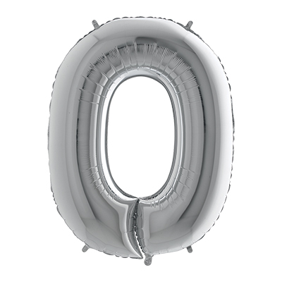 PALLONCINO+MYLAR+NUMERO+0+CM+36+COL%2EARGENTO%3Cbr%3E%3Ci%3EBIG+PARTY%3C%2Fi%3E