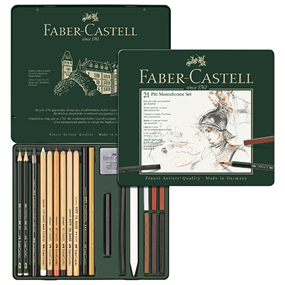 MATITA+PITT+FABER+GRAFITE+IN+SET+PZ%2E21%3Cbr%3E%3Ci%3EFABER+CASTELL%3C%2Fi%3E