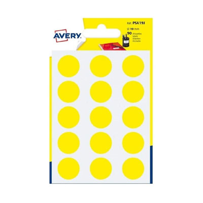 ETICHETTE+ROTONDE+ADESIVE+IN+BLISTER+COL%2E+GIALLO+DIAM+19+MM+FG%2E6%3Cbr%3E%3Ci%3EAVERY%3C%2Fi%3E