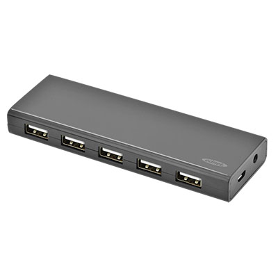 HUB+USB+2%2E0+10+PORTE+CON+ALIMENTATORE+ESTERNO%3Cbr%3E%3Ci%3EDIGITUS%3C%2Fi%3E