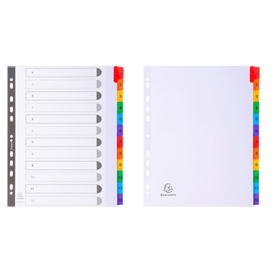 INTERCALARE+MAXI+BIANCO+12+TACCHE+MULTICOLORI+NUMERATE%3Cbr%3E%3Ci%3EEXACOMPTA%3C%2Fi%3E