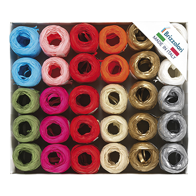 OVETTE+RAFIA+20+METRI+PEZZI+30+COLORI+FORTI+ASSORTITI%3Cbr%3E%3Ci%3EBRIZZOLARI%3C%2Fi%3E