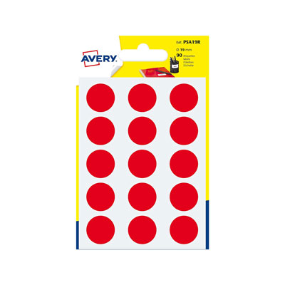 ETICHETTE+ROTONDE+ADESIVE+IN+BLISTER+COL%2E+ROSSO+DIAM+19+MM+FG%2E6%3Cbr%3E%3Ci%3EAVERY%3C%2Fi%3E