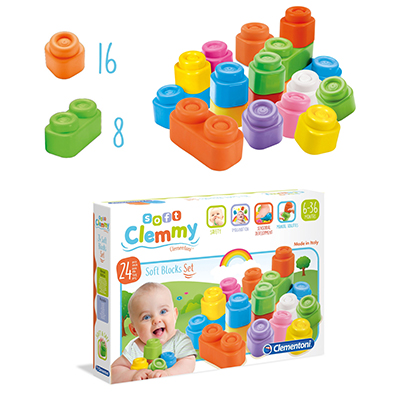 COSTRUZIONI+CLEMMY+SOFT+BLOCKS+24+PEZZI%3Cbr%3E%3Ci%3ECLEMENTONI%3C%2Fi%3E