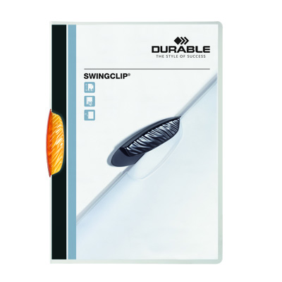 CARTELLINA+PPL+SWINGCLIP+A4+PER+30+FOGLI+CON+CLIP+ARANCIO%3Cbr%3E%3Ci%3EDURABLE%3C%2Fi%3E