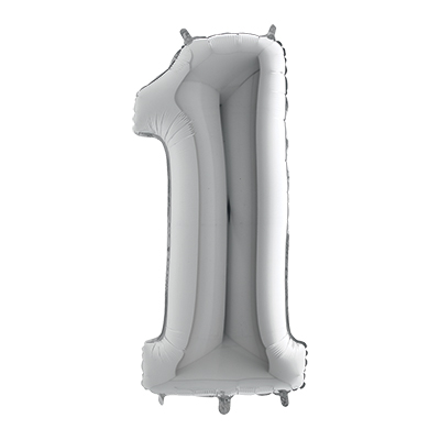 PALLONCINO+MYLAR+NUMERO+1+CM+36+COL%2EARGENTO%3Cbr%3E%3Ci%3EBIG+PARTY%3C%2Fi%3E