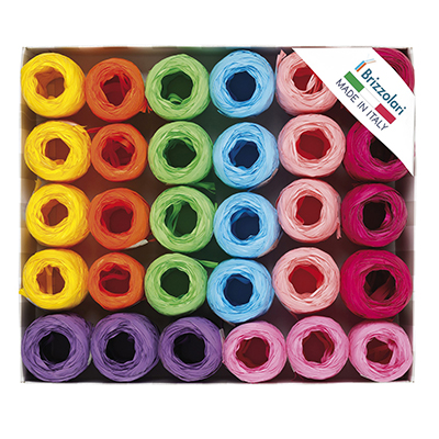 OVETTE+RAFIA+20+METRI+PEZZI+30+COLORI+TENUI+ASSORTITI%3Cbr%3E%3Ci%3EBRIZZOLARI%3C%2Fi%3E