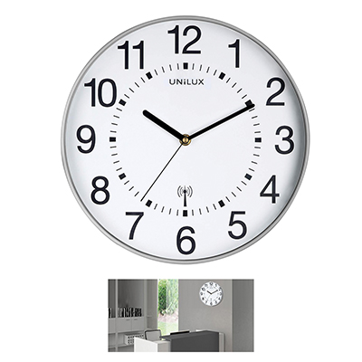 OROLOGIO+DA+PARETE+WAVE+DIAMETRO+CM%2E30+GRIGIO+METALLIZZATO%3Cbr%3E%3Ci%3EUNILUX%3C%2Fi%3E