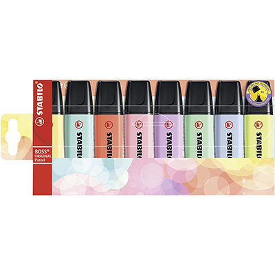 EVIDENZIATORE+STABILO+BOSS+PASTEL+BOX+PZ%2E8%3Cbr%3E%3Ci%3ESTABILO%3C%2Fi%3E