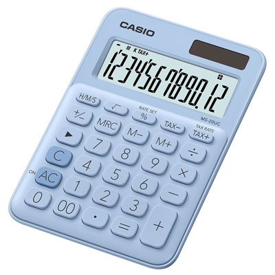 CALCOLATRICE+TAVOLO+CASIO+MS%2D20UC+AZZURRO+PASTELLO%3Cbr%3E%3Ci%3ECASIO%3C%2Fi%3E