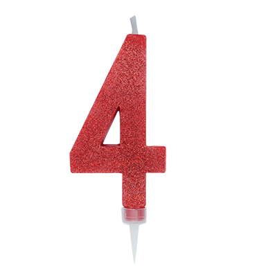 CANDELA+NUMERO+4+MAXI+SWEETY+ROSSO+GLITTER+CM+15%3Cbr%3E%3Ci%3EBIG+PARTY%3C%2Fi%3E