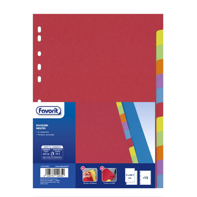 INTERCALARE+IN+CARTONCINO+COLORATO+RICICLATO+12+TASTI+A4+225+G%3Cbr%3E%3Ci%3EELBA%3C%2Fi%3E