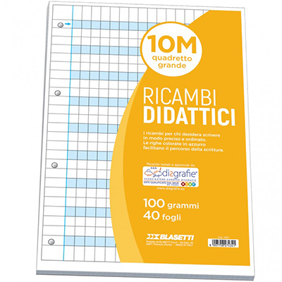 RICAMBIO+DIDATTICO+A4+FG%2E40+GR%2E100+RIG%2E10%3Cbr%3E%3Ci%3EBLASETTI%3C%2Fi%3E