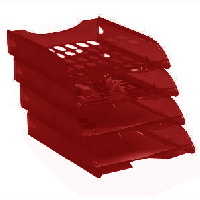 VASCHETTA+PORTACORRISPONDENZA+MODULA+TRASPARENTE+ROSSO%3Cbr%3E%3Ci%3EFELLOWES%3C%2Fi%3E