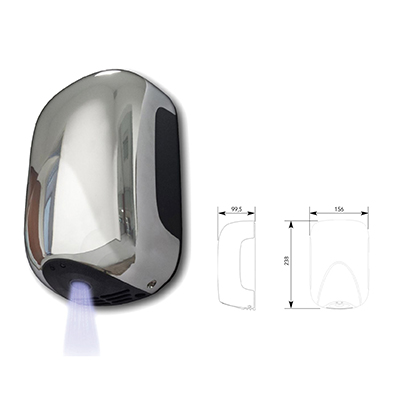 ASCIUGAMANI+ELETTRICO+DA+MURO+MINI+JET+900W+CROMATO%3Cbr%3E%3Ci%3EVAMA%3C%2Fi%3E