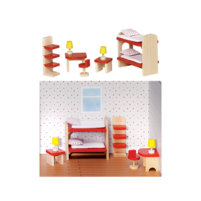 MOBILI+IN+LEGNO+PER+CASA+DELLE+BAMBOLE+CAMERETTA%3Cbr%3E%3Ci%3EGOKI%3C%2Fi%3E