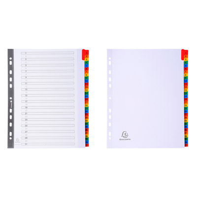 INTERCALARE+MAXI+BIANCO+31+TACCHE+MULTICOLORI+NUMERATE%3Cbr%3E%3Ci%3EEXACOMPTA%3C%2Fi%3E